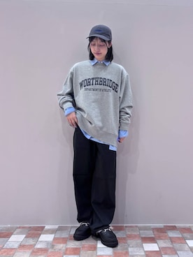 「アイテム（チノパンツ）」を使った、byrrinnaさん（レディース・155cm）の秋コーディネート