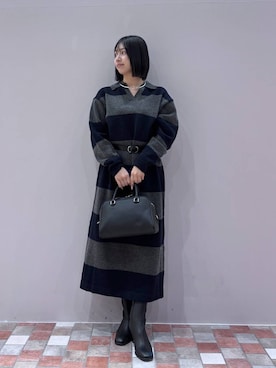 「アイテム（チョーカー）」を使った、byrrinnaさん（レディース・155cm）の冬コーディネート