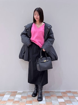 「BARNYARDSTORM（バンヤードストーム）のBARNYARDSTORM / TRスムースVネックプルオーバー/ マシンウォッシャブル 【YouTube「i.style closet」紹介アイテム】（スウェット）」を使った、byrrinnaさん（レディース・155cm）の秋コーディネート