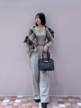 「アイテム（チョーカー）」を使った、byrrinnaさん（レディース・155cm）の冬コーディネート