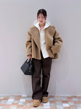 「BARNYARDSTORM（バンヤードストーム）のBARNYARDSTORM / ウォームストレッチチノパンツ / マシンウォッシャブル（チノパンツ）」を使った、byrrinnaさん（レディース・155cm）の秋コーディネート