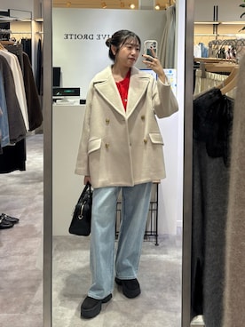 「アイテム（ピーコート）」を使った、nahoさん（レディース・161cm・20代）の秋コーディネート