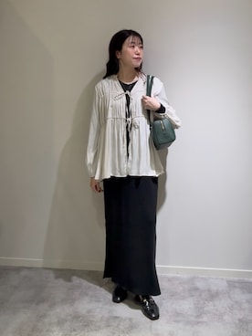 「RIVE DROITE（リヴドロワ）のアイテム（ショルダーバッグ）」を使った、nahoさん（骨格ストレート・レディース・161cm）の秋コーディネート