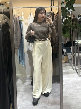 「RIVE DROITE（リヴドロワ）の【収納力抜群】2wayハンドルバッグ（ハンドバッグ）」を使った、nahoさん（レディース・161cm）の秋コーディネート