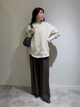 「RIVE DROITE（リヴドロワ）のアイテム（ショルダーバッグ）」を使った、nahoさん（骨格ストレート・レディース・161cm）の秋コーディネート