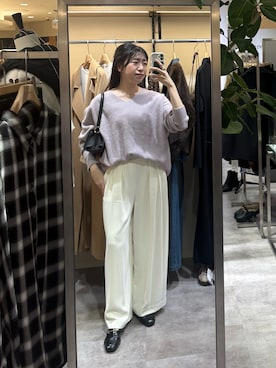 「アイテム（スラックス）」を使った、nahoさん（レディース・161cm・20代）の秋コーディネート