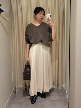 「RIVE DROITE（リヴドロワ）のアイテム（スウェット）」を使った、nahoさん（骨格ストレート・レディース・161cm）の秋コーディネート