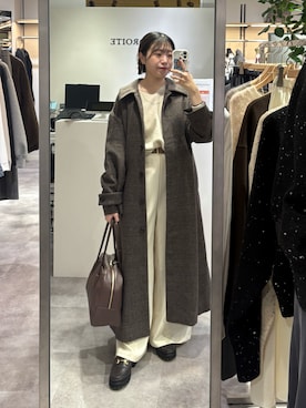 「アイテム（ステンカラーコート）」を使った、nahoさん（レディース・161cm・20代）の秋コーディネート