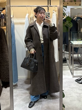 「RIVE DROITE（リヴドロワ）のアイテム（ステンカラーコート）」を使った、nahoさん（骨格ストレート・レディース・161cm）の秋コーディネート
