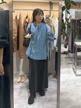 「RIVE DROITE（リヴドロワ）のアイテム（ショルダーバッグ）」を使った、nahoさん（骨格ストレート・レディース・161cm）の秋コーディネート