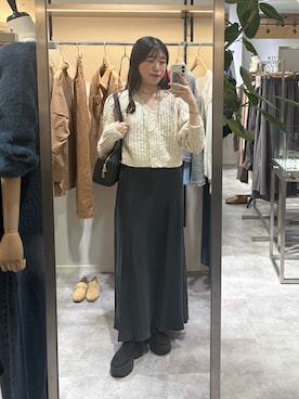 「RIVE DROITE（リヴドロワ）のアイテム（ショルダーバッグ）」を使った、nahoさん（骨格ストレート・レディース・161cm）の秋コーディネート