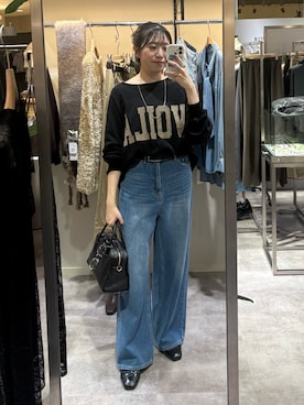 「RIVE DROITE（リヴドロワ）のアイテム（スウェット）」を使った、nahoさん（骨格ストレート・レディース・161cm）の秋コーディネート