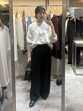 「RIVE DROITE（リヴドロワ）のレザービットローファー（ローファー）」を使った、nahoさん（レディース・161cm）の秋コーディネート