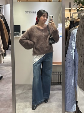 「アイテム（ストール/ショール）」を使った、nahoさん（レディース・161cm）の秋コーディネート