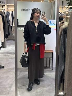 「RIVE DROITE（リヴドロワ）のアイテム（スウェット）」を使った、nahoさん（骨格ストレート・レディース・161cm）の秋コーディネート