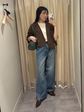 「RIVE DROITE（リヴドロワ）のアイテム（ショルダーバッグ）」を使った、nahoさん（骨格ストレート・レディース・161cm）の秋コーディネート