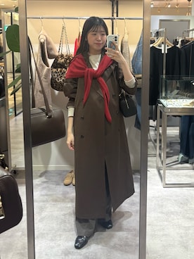 「アイテム（ストール/ショール）」を使った、nahoさん（レディース・161cm）の秋コーディネート