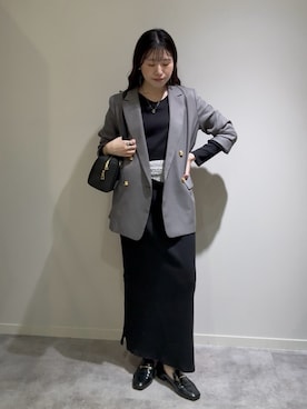 「アイテム（ストール/ショール）」を使った、nahoさん（レディース・161cm）の秋コーディネート