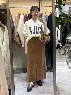 「RIVE DROITE（リヴドロワ）のアイテム（ショルダーバッグ）」を使った、nahoさん（骨格ストレート・レディース・161cm）の秋コーディネート