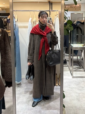 「RIVE DROITE（リヴドロワ）のアイテム（ステンカラーコート）」を使った、nahoさん（骨格ストレート・レディース・161cm）の秋コーディネート