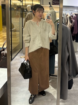 「アイテム（ボストンバッグ）」を使った、nahoさん（レディース・161cm）の秋コーディネート