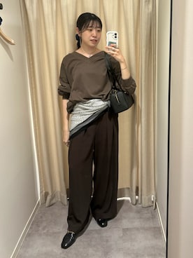 「アイテム（ストール/ショール）」を使った、nahoさん（レディース・161cm）の夏コーディネート