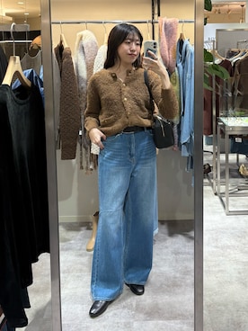 「RIVE DROITE（リヴドロワ）のレザービットローファー（ローファー）」を使った、nahoさん（レディース・161cm）の秋コーディネート