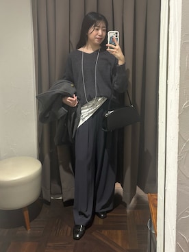 「アイテム（ピーコート）」を使った、nahoさん（レディース・161cm）の冬コーディネート