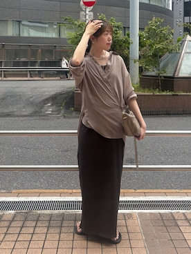 「RIVE DROITE（リヴドロワ）のアイテム」を使った、nahoさん（レディース・161cm）の夏コーディネート