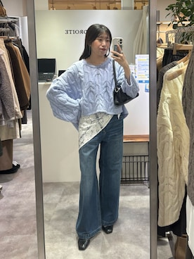 「アイテム（ストール/ショール）」を使った、nahoさん（レディース・161cm）の秋コーディネート