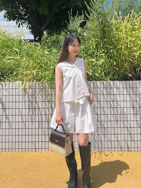 「ロングブーツ」｜kasumietreloinさん（レディース・160cm）の夏コーディネート