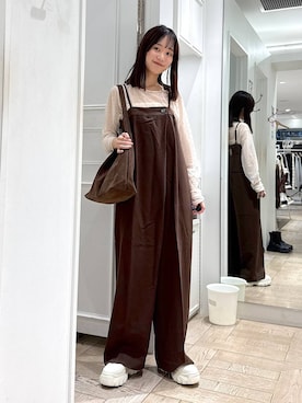 「きれいめ」｜「アイテム（サロペット/オーバーオール）」を使った、riidayooさん（レディース・160cm）の秋コーディネート
