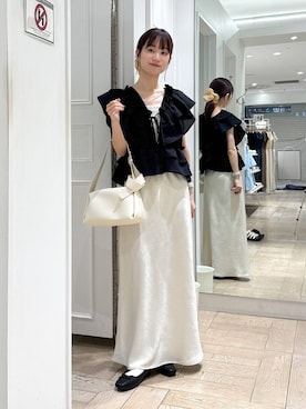 「LOWRYS FARM（ローリーズファーム）のアイテム（ショルダーバッグ）」を使った、riidayooさん（レディース・160cm）の夏コーディネート