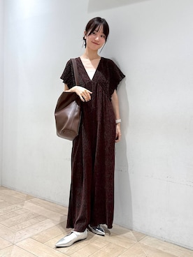 「アイテム（シュシュ）」を使った、riidayooさん（レディース・160cm）の秋コーディネート