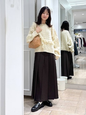 「アイテム（ポロシャツ）」を使った、riidayooさん（レディース・160cm）の秋コーディネート