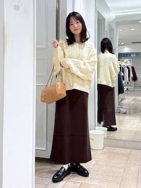 「アイテム（ポロシャツ）」を使った、riidayooさん（レディース・160cm）の秋コーディネート