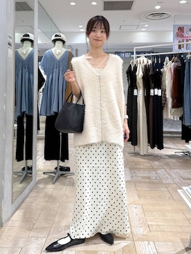 「アイテム（シュシュ）」を使った、riidayooさん（レディース・160cm）の秋コーディネート