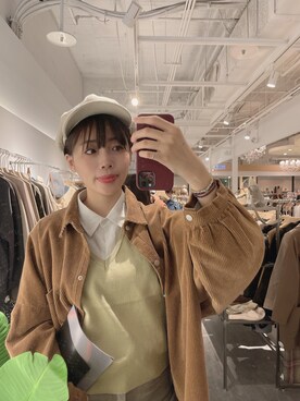 「通勤穿搭」｜「アイテム（PC・スマホグッズ/家電）」を使った、嘎ががさん（レディース・164cm）の冬コーディネート