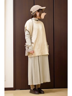 「e.r.g*（イーアールジー）のアイテム」を使った、みりん。さん（レディース・156cm）の冬コーディネート