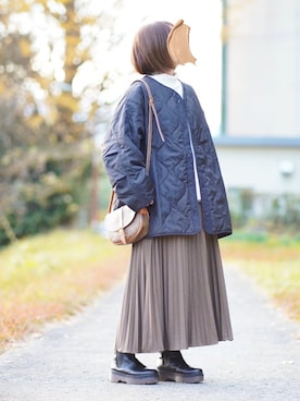 「cepo（セポ）のアイテム（ブルゾン）」を使った、みりん。さん（レディース・156cm）の冬コーディネート
