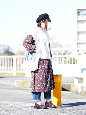 「rps（アールピーエス）のアイテム（ベスト）」を使った、みりん。さん（レディース・156cm）の冬コーディネート