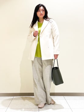 「服とコスメでなりたい自分に」｜「アイテム（ステンカラーコート）」を使った、Kuwa-Pさん（レディース・159cm）の冬コーディネート
