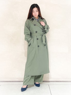 「入園式」｜「アイテム（トレンチコート）」を使った、Kuwa-Pさん（レディース・159cm）の春コーディネート