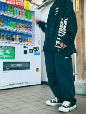 「doublet（ダブレット）のアイテム（カーディガン/ボレロ）」を使った、のすけさん（メンズ・160cm）の秋コーディネート