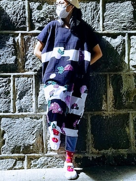 「NIKE（ナイキ）のアイテム（Sneakers、ホワイト系）」を使った、Banksia Chanさん（レディース）の秋コーディネート