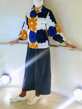 「SEVENDAYS=SUNDAY（セブンデイズサンデイ）のアイテム（チノパンツ）」を使った、Banksia Chanさん（レディース・165cm）の秋コーディネート