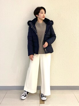「152cm」｜「アイテム（その他）」を使った、ユアさん（レディース・152cm）の冬コーディネート