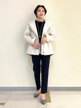 「152cm」｜「アイテム（その他アウター）」を使った、ユアさん（レディース・152cm）の冬コーディネート