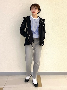 「152cm」｜「アイテム（ブルゾン）」を使った、ユアさん（レディース・152cm）の春コーディネート