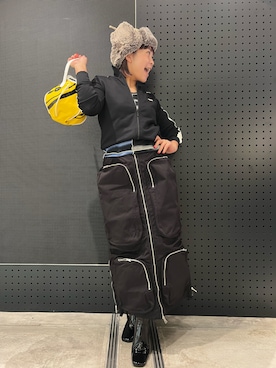 「DIESEL（ディーゼル）のアイテム（スカート）」を使った、kyonさん（レディース・155cm）の冬コーディネート